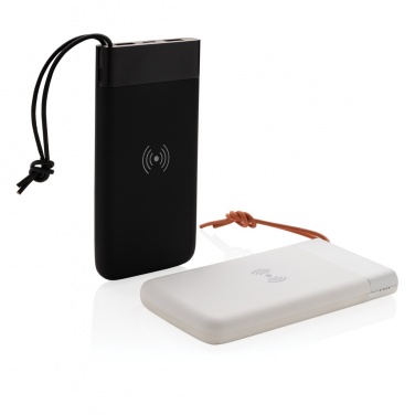 Logo trade promotional gift photo of: Aria 8.000 mAh 5W wireless charging powerbank